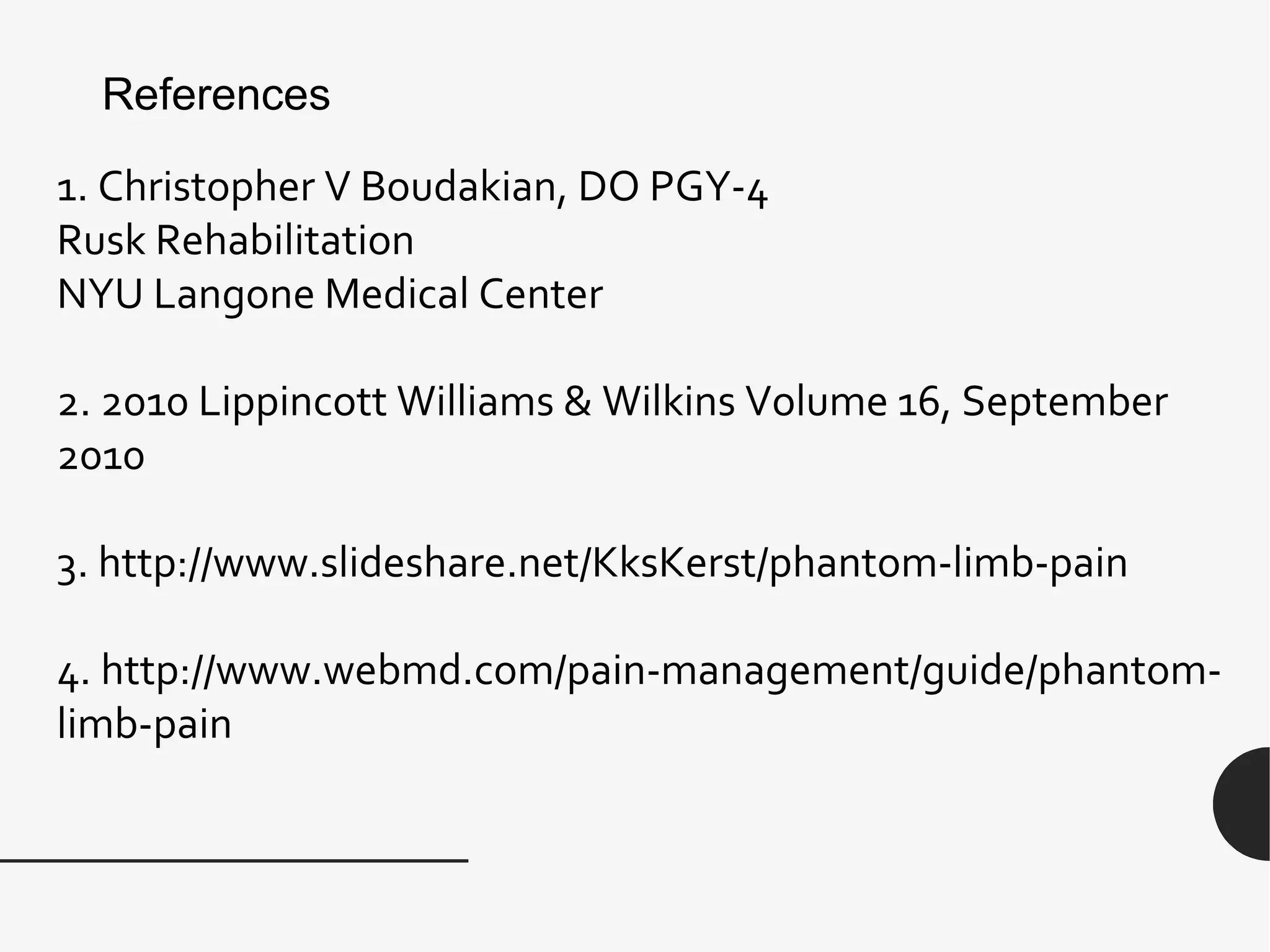 gabapentin for phantom limb pain