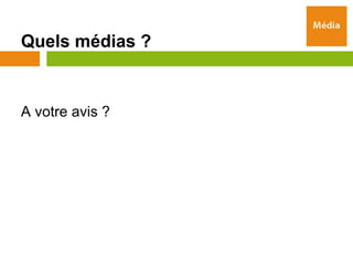 Quels médias ?


A votre avis ?
 