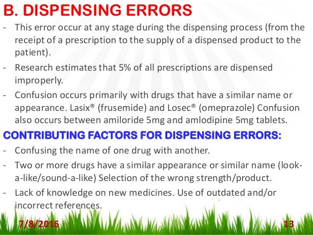 Furosemide Medication Error