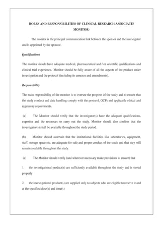 Clinical Research 5th year pharmD students Notes | PDF