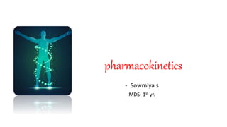 pharmacokinetics
- Sowmiya s
MDS- 1st yr.
 