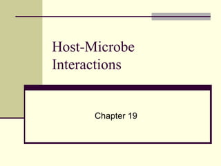Host-Microbe
Interactions
Chapter 19
 