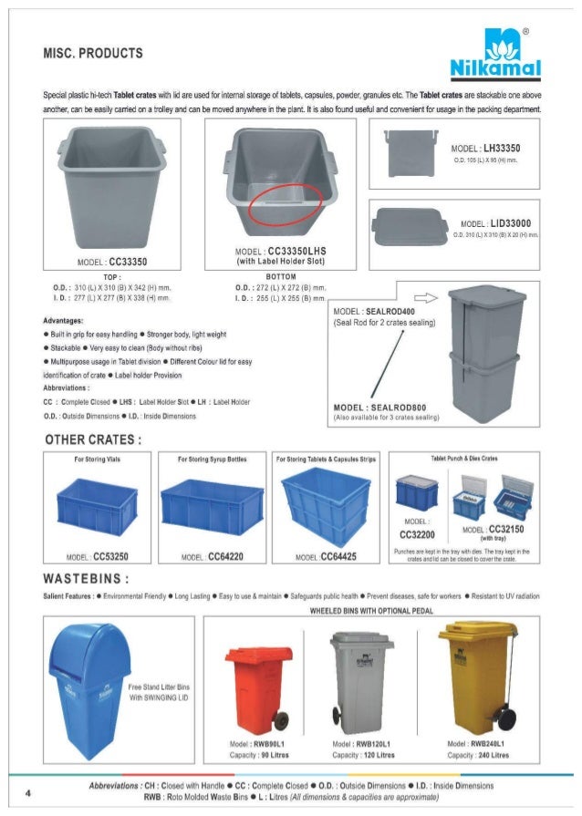 Nilkamal Pharma Industry Crates Brochure