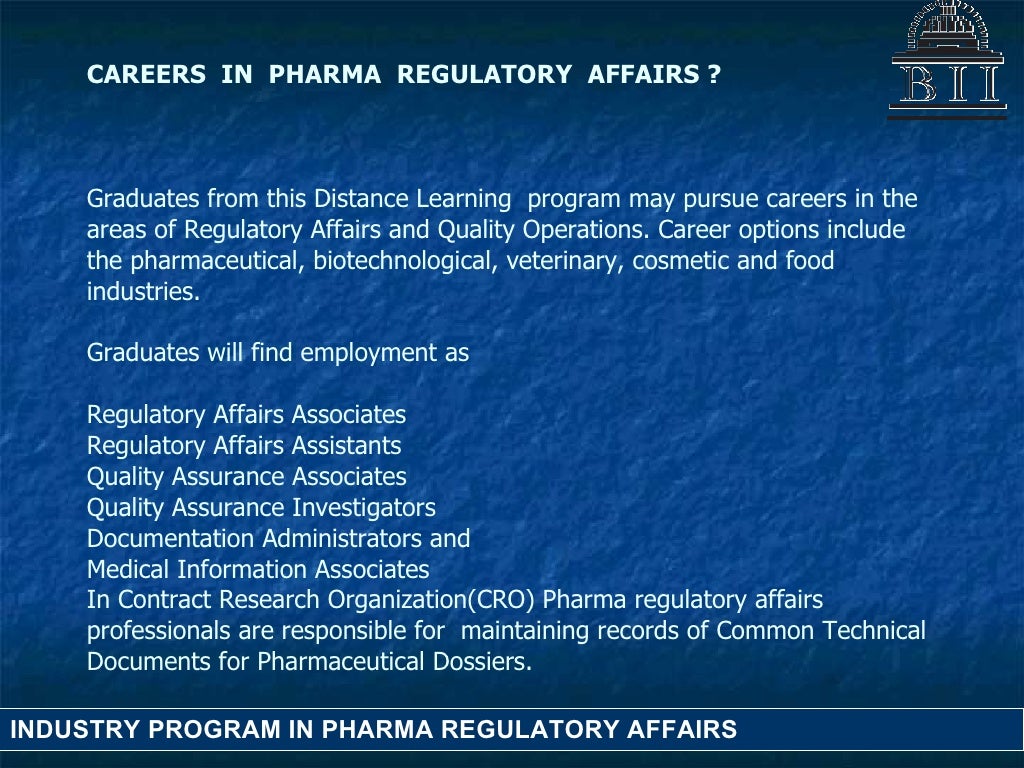 Pharma Regulatory Affairs