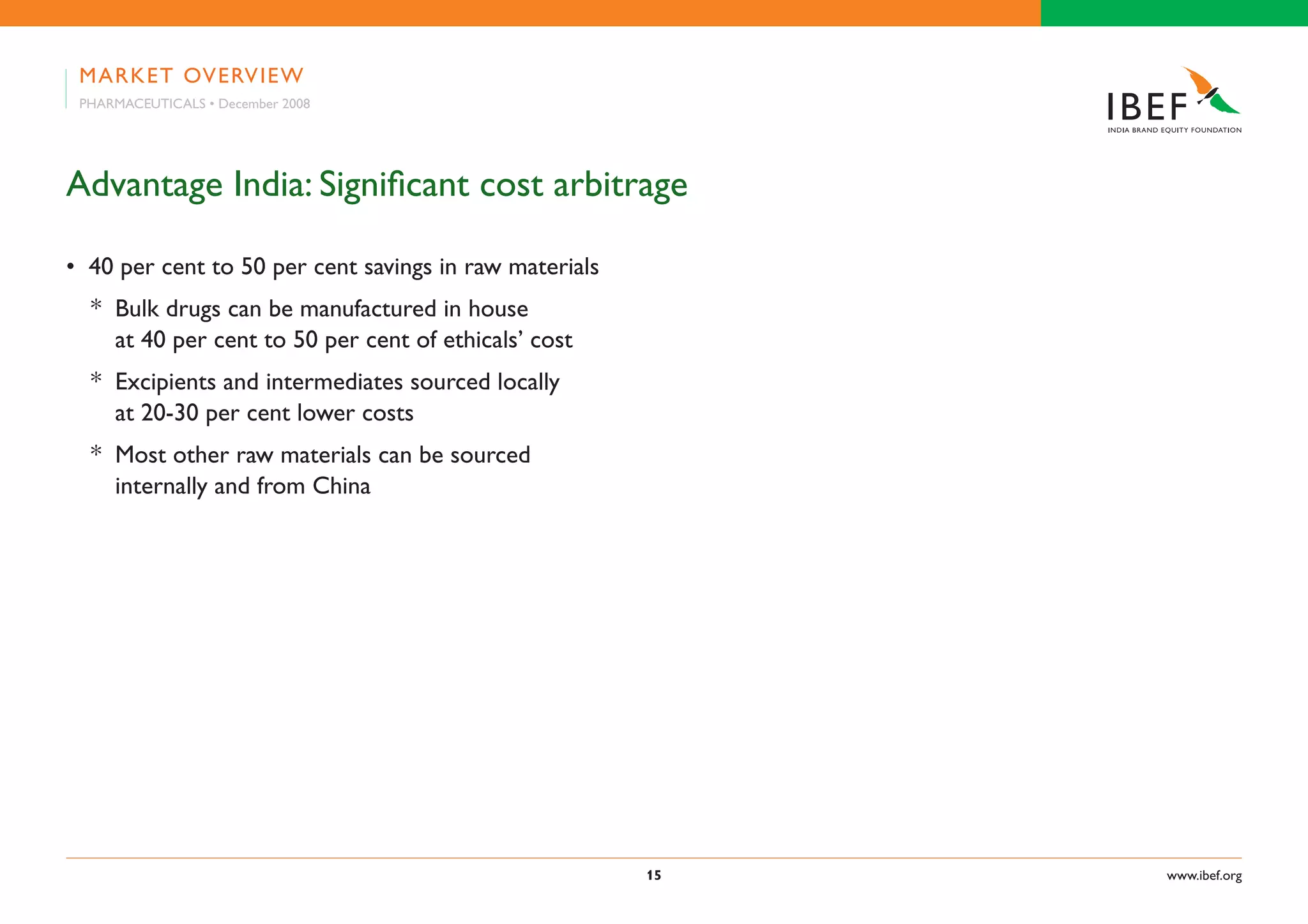 Indian Pharma Industry Presentation 010709