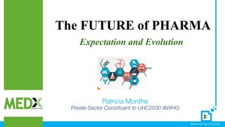 The FUTURE of PHARMA
Expectation and Evolution
 