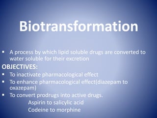 [Pharma] biotransformation | PPTX