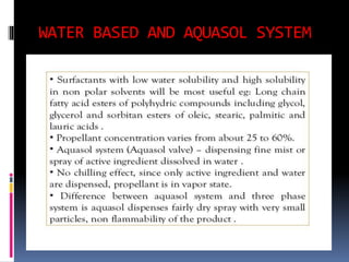 WATER BASED AND AQUASOL SYSTEM
 