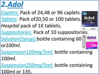 Pharmaceutical applications for five active ingredients | PPTX