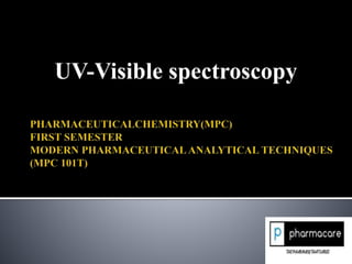 UV-Visible spectroscopy
 