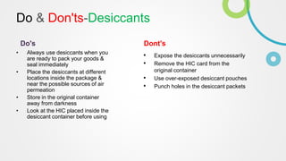 Pharmaceutical desiccants | PPTX