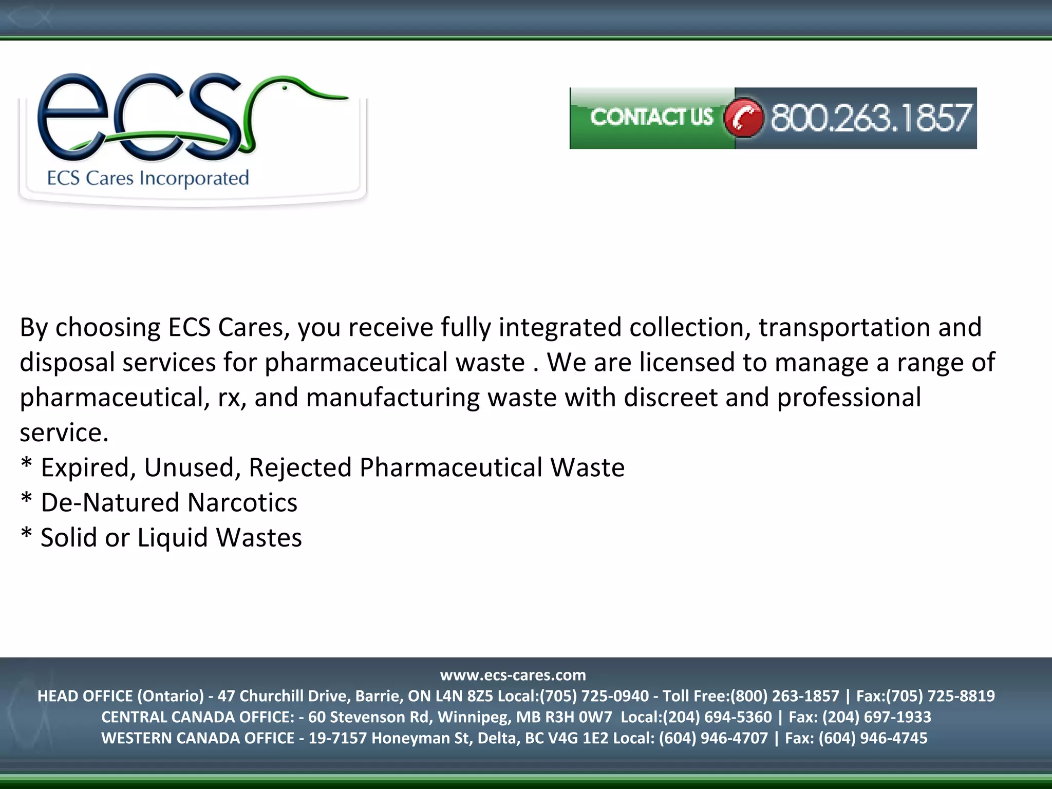 Pharmaceutical Waste Disposal | RX Waste Disposal | PPT