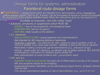 Pharmaceutical dosage forms and drug delivery systems | PPT