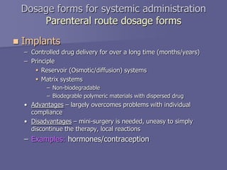 Pharmaceutical dosage forms and drug delivery systems | PPT