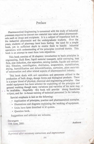 Pharmaceutical engineering unit operations by c.v.s. subrahmanyam