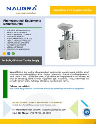 Pharmaceutical Equipments Manufacturers
