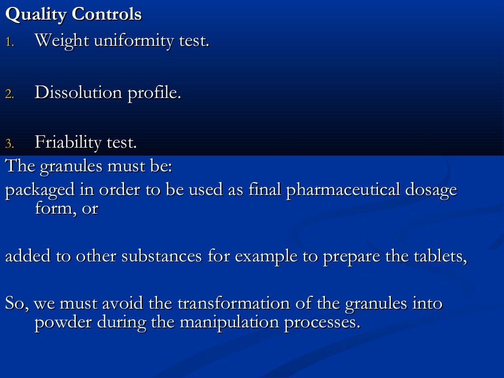 Pharmaceutical granules