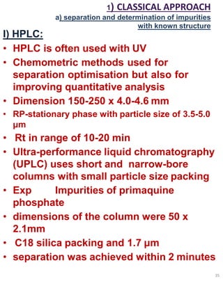 Pharmaceutical impurities classification, detection & characterization ...