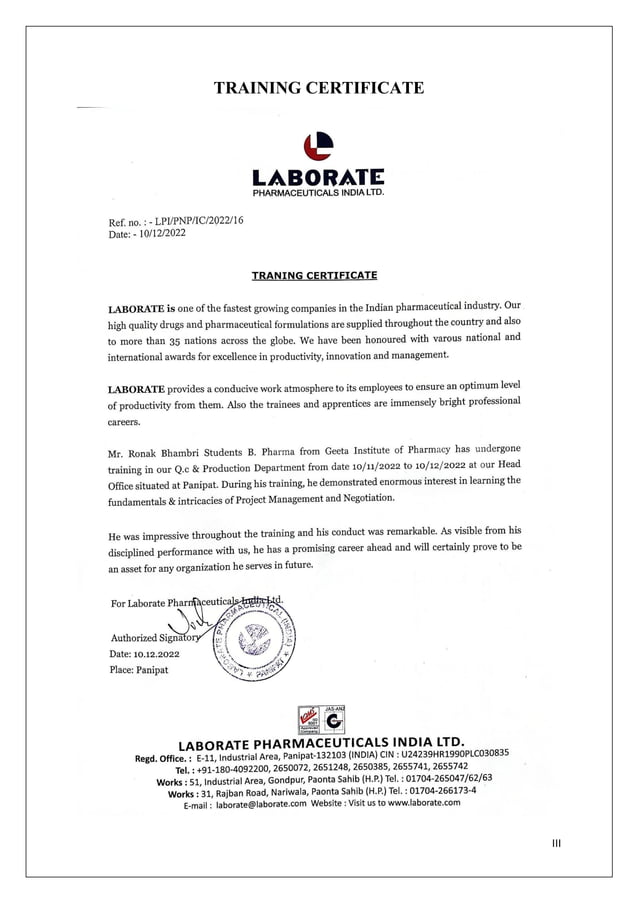 PHARMACEUTICAL INDUSTRIAL TRAINING REPORT .pdf