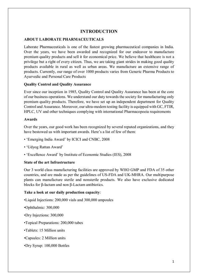 PHARMACEUTICAL INDUSTRIAL TRAINING REPORT .pdf