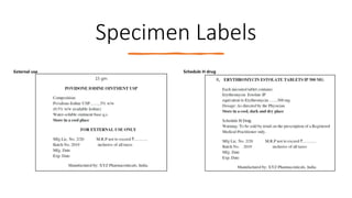 Pharmaceutical Jurisprudence (BP505T) Unit-2 Sale, Labeling, Packing of ...