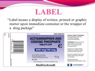 Medication Compounding Labels Pharmaceutical labelling ( Forensic Pharmacy 5th semester) | PPTX