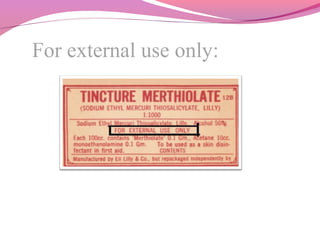 For external use only:
 