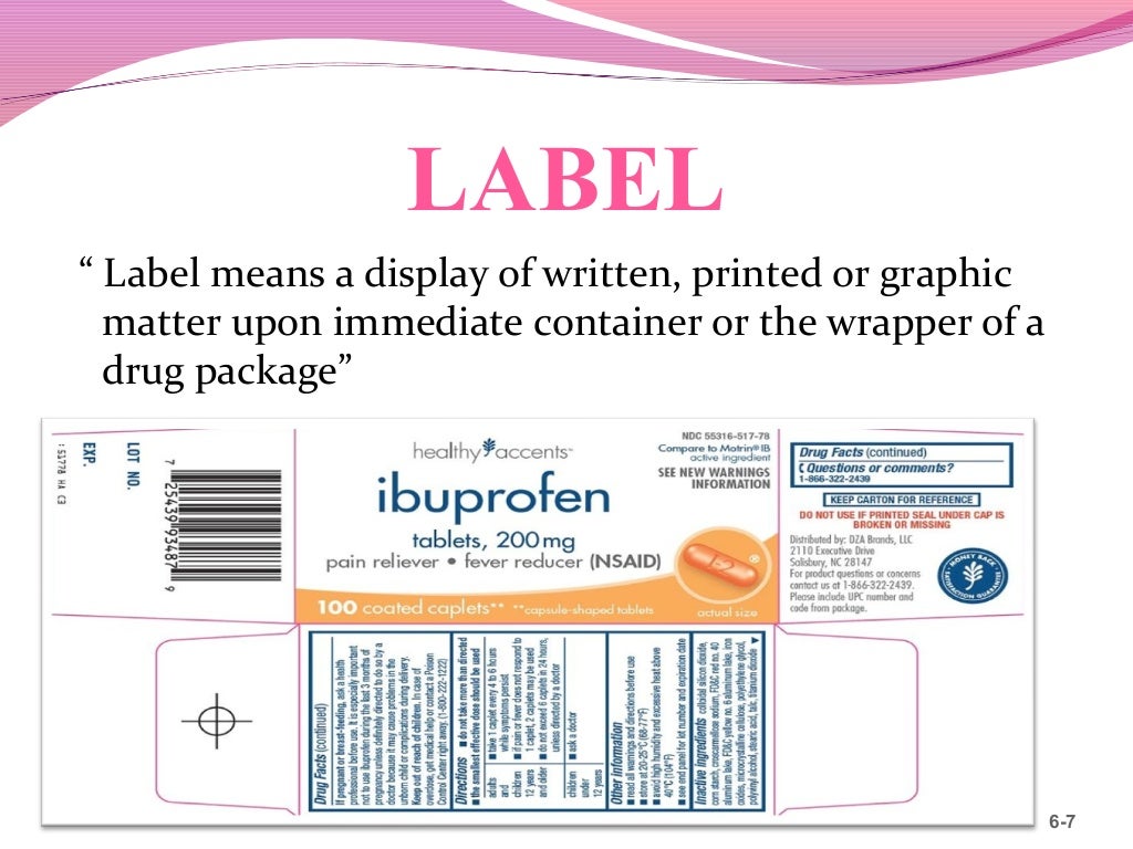 Pharmaceutical labelling