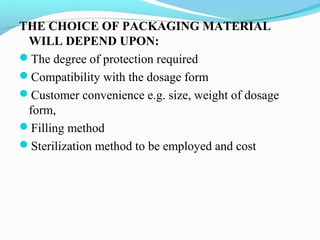 Pharmaceutical packaging | PPT