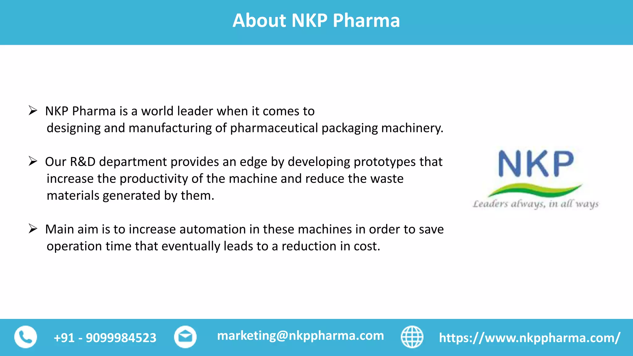 Pharmaceutical packaging machineries | PPTX