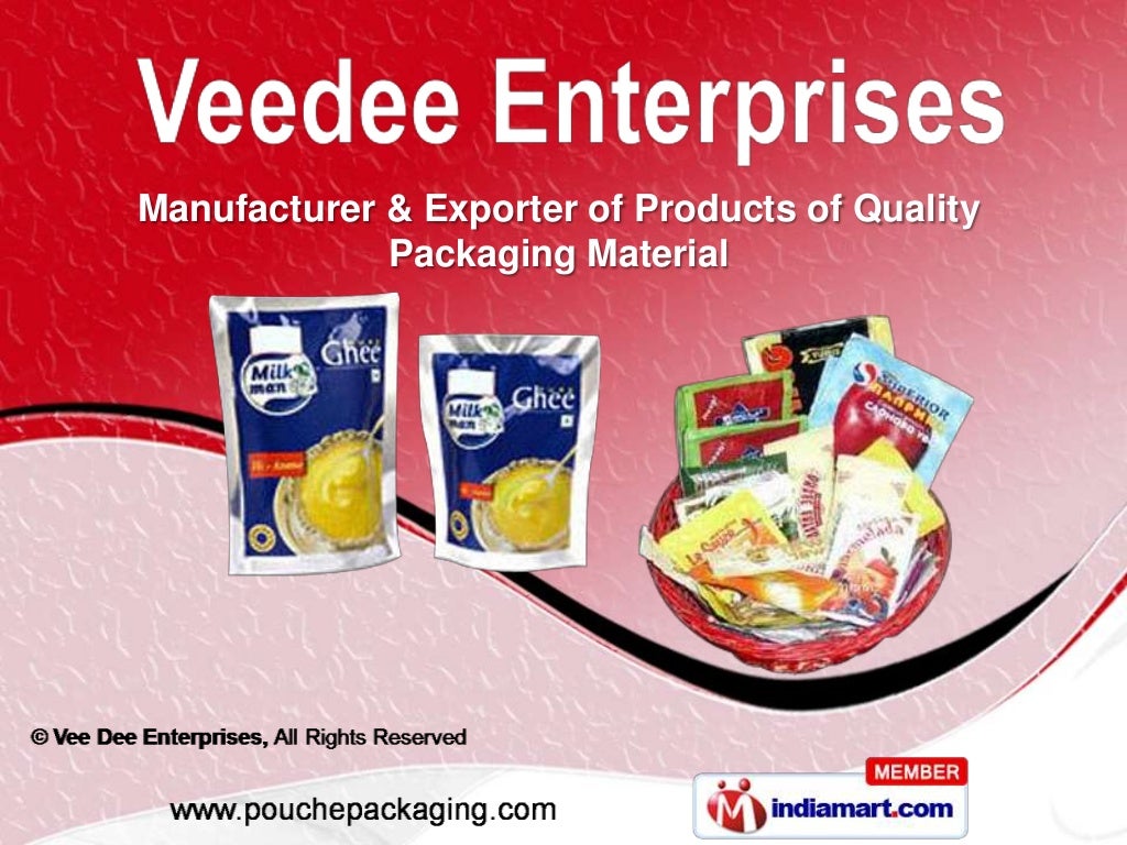 Pharmaceutical Packaging Material by Vee Dee Enterprises Mumbai