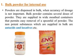 Pharmaceutical powders, B.pharm, Pharm.D | PDF