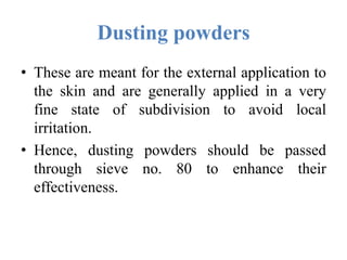 Pharmaceutical powders, B.pharm, Pharm.D | PDF