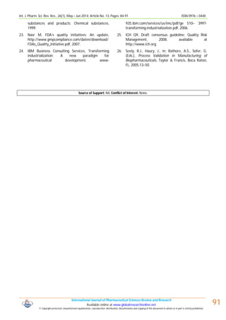 Pharmaceutical QbD concepts for drug development | PDF