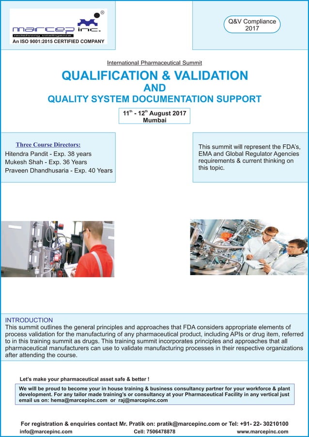 Pharmaceutical qualification and validations training | PDF