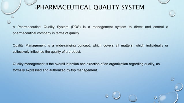 Pharmaceutical Quality Management System | PPTX | Pharmaceutical ...