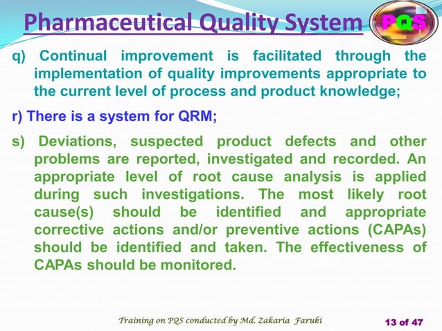 Pharmaceutical Quality System .pdf | Pharmaceutical Industry | Industries