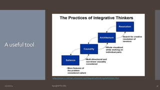 A useful tool 
http://www-2.rotman.utoronto.ca/integrativethinking/definition.htm 
10/27/2014 Ajaz@NIPTE.ORG 30 
 