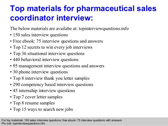pharmaceutical sales interview questions and answers