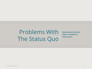 Eularis ©2014 www.eularis.com 
4 
Sales productivity has taken a nosedive in 
recent years 
Problems With The Status Quo  