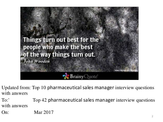 pharmaceutical sales interview questions and answers
