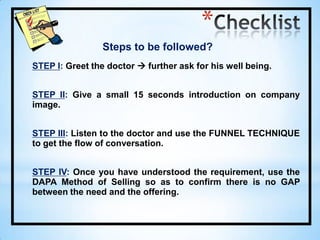 The 7 Basic Selling StepsCan be question, comment or query.