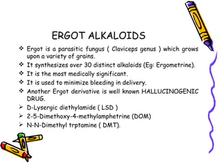 Ergot Injection Pharmaceutical substances as plant origin | PPT