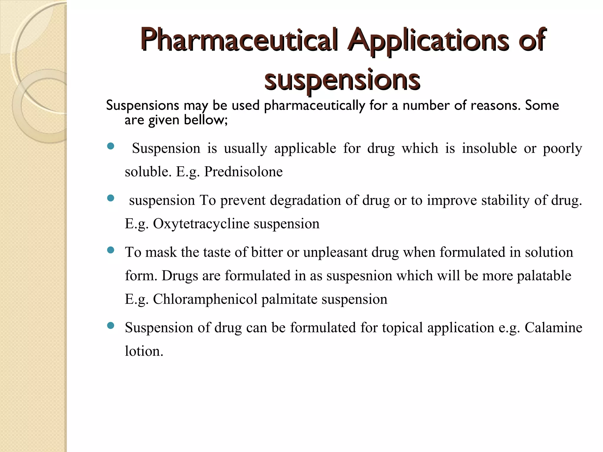Pharmaceutical suspension | PPT