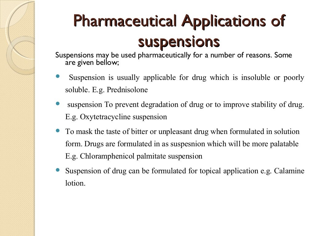 Pharmaceutical suspension