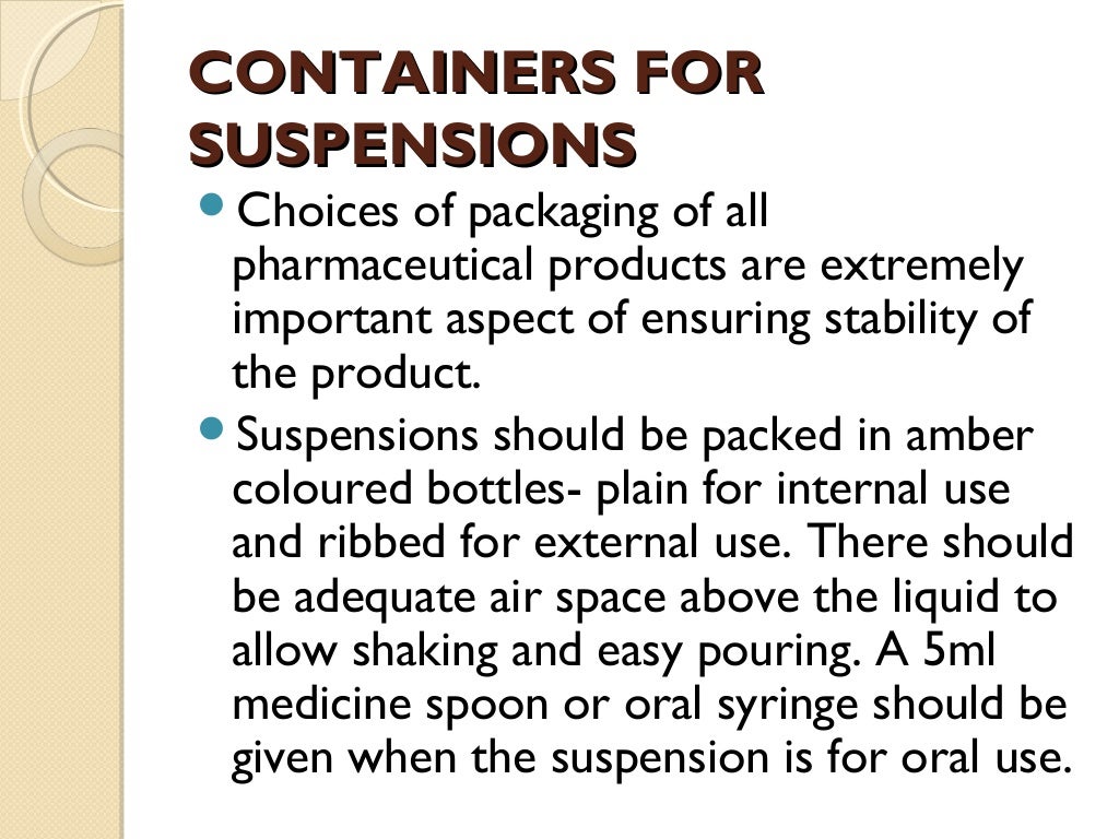 Pharmaceutical suspension