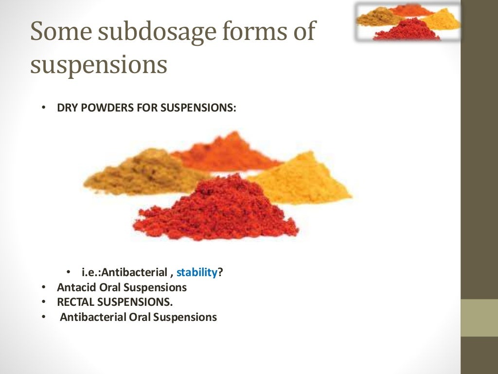 Pharmaceutical suspensions