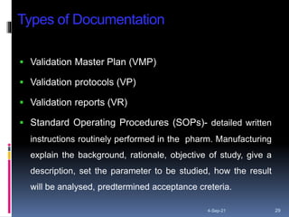 Validation Protocol In Pharma Pharmaceutical validation | PPTX