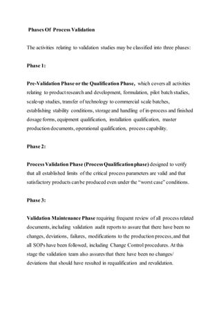 Pharmaceutical validation | DOCX