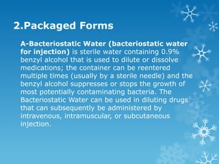Pharmaceutical water | PPTX